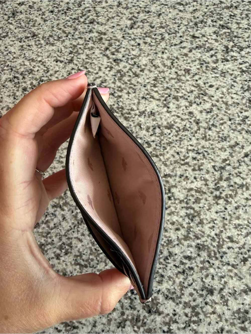 kate spade blush pink card holder